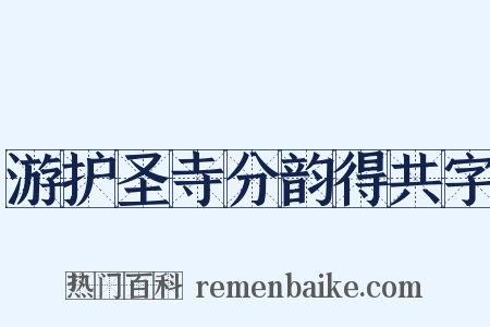 游护圣寺分韵得共字是什么意思的图片